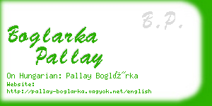 boglarka pallay business card